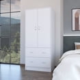 thumbnail image 5 of Plethoria Home White 2-Drawer Wardrobe, 5 of 7