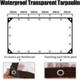 thumbnail image 3 of SHANNA Waterproof Clear Tarp Heavy Duty Rainproof Outdoor Garden Cover Tarpaulin for Plant Chicken Coop Camping 3m x 3m（118.11 * 118.11 in）, 3 of 8