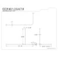 thumbnail image 3 of Kingston Brass CC3145 Corner Shower Rod CC3145, 3 of 3