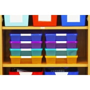 Storex Stack & Store Box Craft Organizer, Assorted Colors, 5-Pack