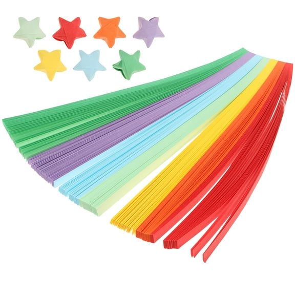 Raindrops 540Pcs Folding Star Paper Strips for Children and Students DIY Crafting Colors