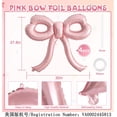 thumbnail image 3 of Yanonmyfd 4 Pcs Pink Bow Balloons Bow Party Decorations for Girl Women Pink Bow Birthday Decorations Giant Foil Balloon for Baby Shower Bridal Engagement Wedding Decor Bachelorette Party Supplies, 3 of 23