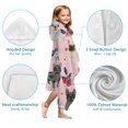 thumbnail image 7 of French Bulldog Dog Pattern with Pioneer Flower Hooded Bath Towel，60"x35" for Ages 3 To 12 Kids, Quick Dry Lightweight Soft Microfiber Hood Beach Towel Cover Up for Kids, 7 of 7
