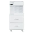 thumbnail image 3 of BarberPub Rolling Storage Trolley, Hair Styling Utility Cart Salon Storage with Wheels, Tool Holders, 3 of 9