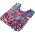 thumbnail image 4 of Coolnut Paisley Floral High Absorbent U-Shaped Contour Toilet Rugs Machine Washable,24"x20", 4 of 7