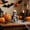 B, variant on Skeleton Resin Tabletop Statues, Funny Thinking Skull Figurines Spooky Indoor Halloween Party Desk Decor Ornaments