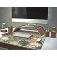 thumbnail image 6 of Light Emerald and Orange Floral Desk Mat, XXL Large Extended Mouse Pad Gaming Desk Pad, Aesthetic Asian Lotus Flower Big Laptop Keyboard and Mouse Mat for Women Desktop Office Decor 31.5x15.7 in, 6 of 6