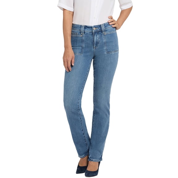 NYDJ womens  Marilyn Bastille Sea Straight Leg Jean, 16