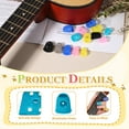 thumbnail image 3 of Uxcell Rubber Finger Tips Office 5 Sizes, 40 Pcs Guitar Fingertip Protector Silicone Thimbles for Hand Sewing Paper Sorting Money Counting Guitar Playing, Light Blue, 3 of 6