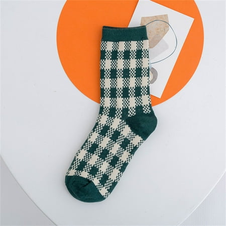 

8 pair Women Autumn And Winter Matching Printing Thickened Warm Mid Tube Socks Women Thick Socks Color Random