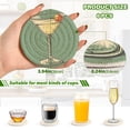 thumbnail image 2 of Yayeee 6 PCS Drink Coasters with Holder Set Woven Absorbent Round Tabletop Hot Pad, Lemon Glass, 2 of 7