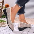 thumbnail image 5 of Shallow Cut Lace Trim Comfortable Women's Casual & Dress Shoes Daily Wear Spring Summer Plus Size Office Work Beige 5.5, 5 of 9