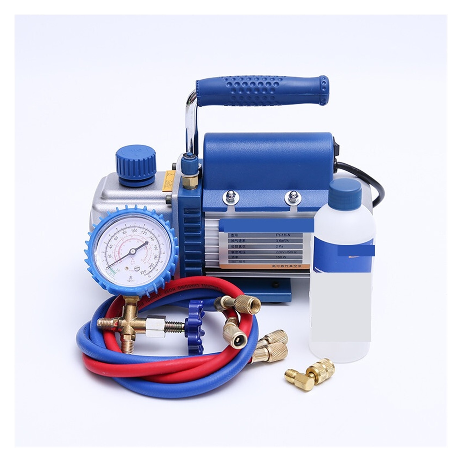 150W Refrigerant Vacuum Pump Kit for 1P Air Conditioning Pump Vacuum Machine R410A R407C R134a R12 R22 ,Dependable & Durable