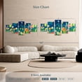 thumbnail image 3 of Elephant Stock Imagine A Garden Wall Art - Horizontal Multi Panel Canvas - Living Room Wall Decor - Abstract Multi Panel - Blue And Green Decor By Tara Funk Grim - 74" x 34", 3 of 4
