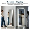 thumbnail image 6 of Demi Bonn 63x24 Inch Frameless LED Full-Length Mirror, Black Tempered Glass, 2399 Lumens LED, Anti-Desilvering Distortion-Free, Heavy-Duty Back Frame, 6 of 7
