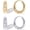 White & Yellow Gold, variant on Leander 14K Gold Plated Sterling Silver Post Small Chunky Hoops Earrings | Thick Lightweight Gold Hoop Earrings for Women