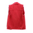thumbnail image 3 of Women Classic Washed Denim Vest Ladies Sleeveless Solid Color Button Down Jean Jacket S-5XL, 3 of 7