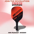 thumbnail image 5 of Pickleball Paddle Set Of 1, Wood Fiber Paddle, 2 Balls, Protective Cover (Red), 5 of 5