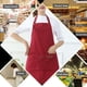 thumbnail image 3 of Moyic Delantal de cocina, cubierta protectora impermeable de lona, ​​delantales sencillos para el hogar, ropa de trabajo con bolsillo para Herramientas y accesorios para hornear rojo Moyic HA011665-02, 3 of 6