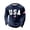 Navy, variant on Mens Waffle Shirt Long Sleeve USA 250th Anniversary American Flag Print Casual Tee Top Independence Day Black XXXL