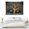thumbnail image 3 of COMIO  Tree of Life Tapastry Butterfly Moon Flower Boho Floral Plant Tapestries for Bedroom Aesthetic's Wall Hanging Mandala Botanical Tapestry for Living Room Dorm, 3 of 7