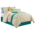 thumbnail image 1 of Elight Home 21282Q Jade Embroidery 7 Piece Comforter Set - Queen, 1 of 1