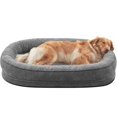 thumbnail image 2 of Orthopedic Dog Beds Large Sized Dog XL Egg-Crate Memory Foam Pet Couch Bed with Bolster Sides Waterproof Lining Removable Washable Cover and Non-Slip Bottom Grey, 2 of 7