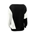 thumbnail image 7 of IROINNID Womens Sweater One-Shoulder Pullover Sweater Color Block Casual Short Length Long Sleeve Autumn and Winter Blouse Patchwork Tops Sweater, 7 of 7