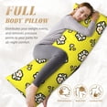 thumbnail image 4 of KLL White Popcorn Pattern Long Body Pillow Cover,20x60 Body Pillow Cases,Soft Brushed Microfiber Invisible Zipper Design-Pillow core not included, 4 of 7