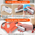 thumbnail image 3 of Rechargeable Mini Bag Sealer 2-In-1 Heat Sealer with Cutter for Chip Bags Portable Food Storage Snacks Freshness, 3 of 8