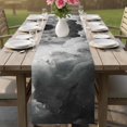 thumbnail image 4 of Gray Ombre Clouds Table Runner 70 Inches, Modern Abstract Art Gradient Cloud Bed Runner Dresser Scarves Tabletop for Indoor Outdoor Parties/Ceremony/Banquet, 13" x 70", 4 of 9