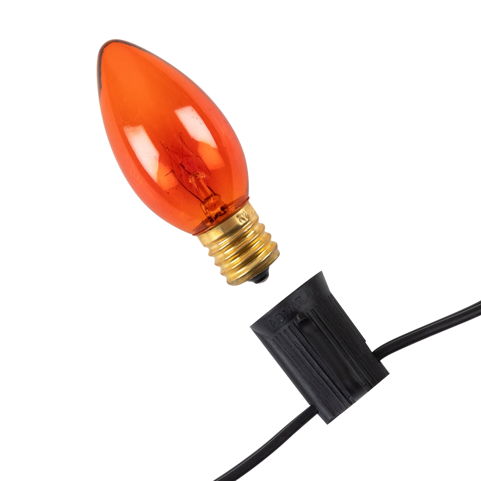 Pack of 25 Incandescent C9 Orange Christmas Replacement Bulbs
