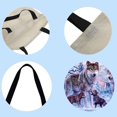 thumbnail image 3 of Tote Bag Wolf-Gran Capacidad Lino, 3 of 3