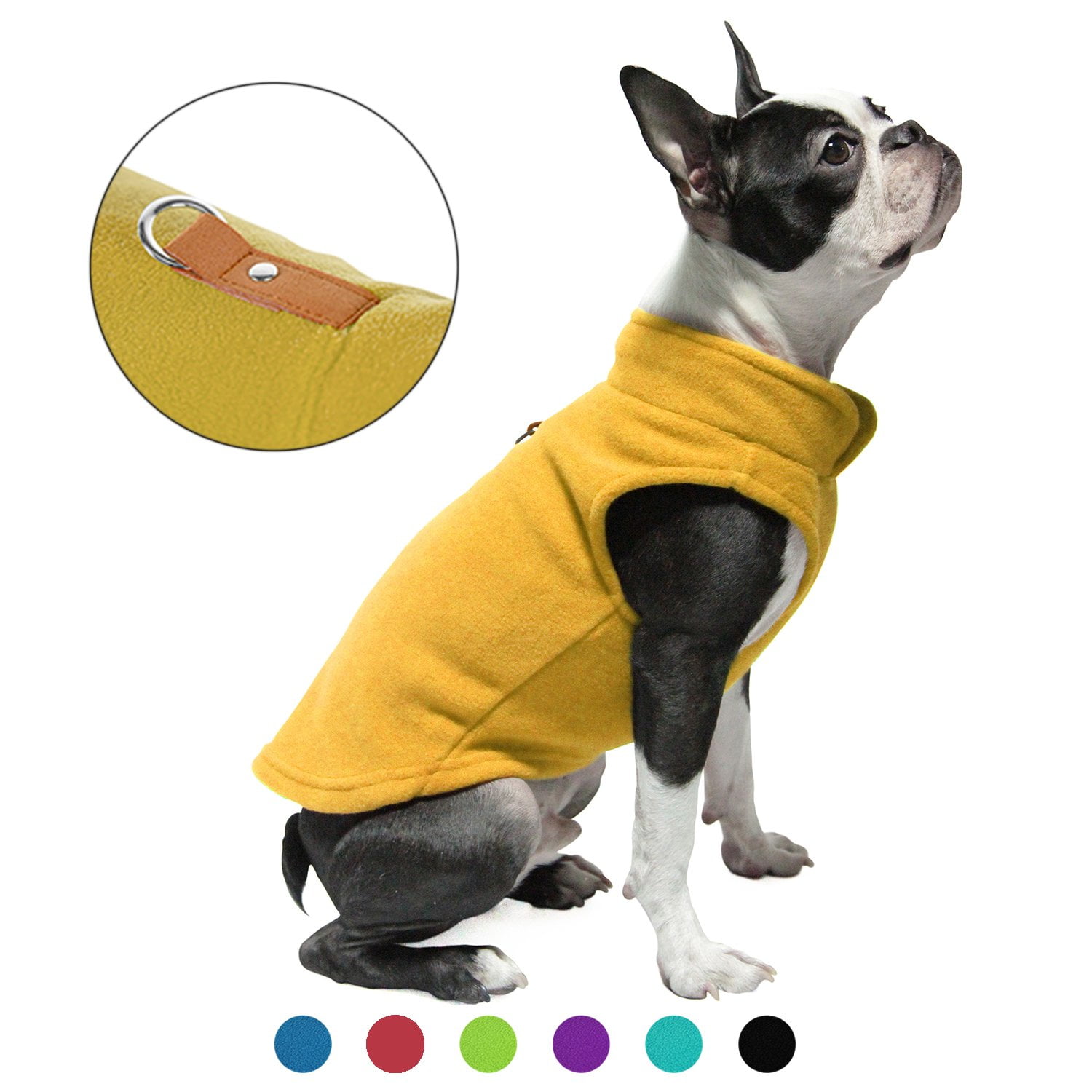 Gooby Fleece Dog Vest Honey Mustard Medium