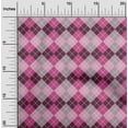 thumbnail image 1 of oneOone Cotton Poplin Pink Fabric Argyle Check Sewing Material Print Fabric By The Yard 42 Inches Wide, 1 of 4