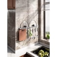 thumbnail image 2 of Estante para ollas de pared para colgar en la pared, estante industrial para ollas y caños, estante de acero inoxidable multifunción para utensilios de cocina, barra de cocina industrial (40 cm), 2 of 5