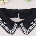 thumbnail image 6 of Chunleiiii Rhinestone Embellished Top Women Diamond Button Blouse False Collar Clothes Shirt Detachable Collars, 6 of 6