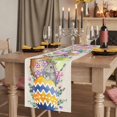 thumbnail image 2 of Table Runners 70 Inches Long Dress Scarves, Vintage Easter Farmhouse Coffee/Dining/Kitchen Table Decor, Holiday Table Runner, Colorful Floral Eggs Bunny Rustic 13x70 Inch, 2 of 9