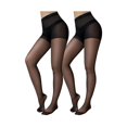 thumbnail image 1 of Chenchen 2 Pairs Black Sheer Tights for Women, 20D Control Top Pantyhose Stockings Tummy Control Under Dress, 1 of 1