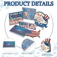 thumbnail image 4 of Fourth of July decorations, Patriotic decorations, 11 Pc Wood Set, Tiered Tray decor, Rustic Home decor Farmhouse, Red White Blue, Star Cutouts, Mini American Flags on Stick, 4 of 5
