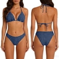 thumbnail image 6 of Halter Bikini Sets for Women 2-Piece Open Back Bathing Suit,Push Up Bra and Seamless Stretch Swimwear Bottom, 6 of 8
