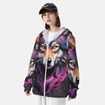 thumbnail image 3 of Balery Colorful Wolf Head A Sudadera ligera de manga larga con capucha y protección solar UPF 50+ para hombre y mujer, ideal para pesca y running-X-Large, 3 of 7