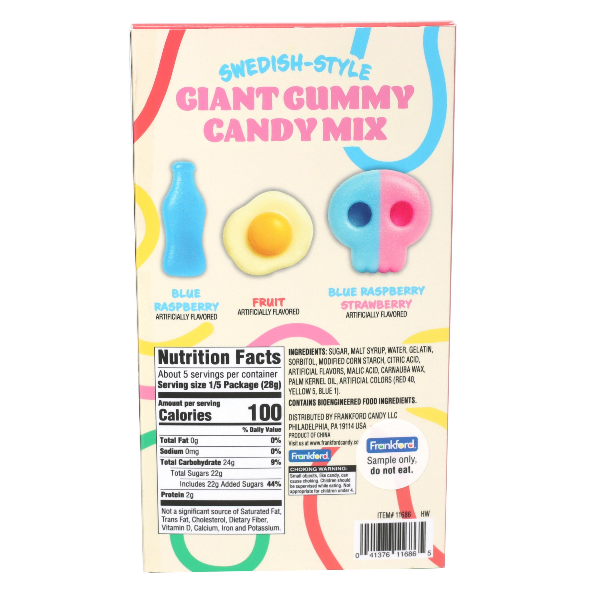 Frankford Swedish Style Giant Gummy Candy Mix Shapes