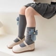 thumbnail image 4 of Godderr 2 Pairs Toddler Girls Knee High Socks with Bow Kids Long Stockings Princess Socks Autumn Soft Socks for 3-12Y, 4 of 5