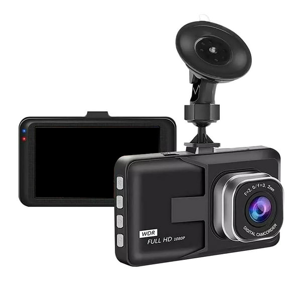 Cámara de salpicadero Full HD 1080P para grabación de vídeo frontal y trasera, gran angular, nocturna, DVR