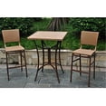thumbnail image 2 of Patio Pub Set 3 Piece Outdoor Furniture Bistro Set Aluminum Wicker, 2 of 2