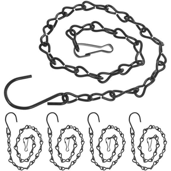 5 Pcs Feeder Hanger Light Fixture Chain Aestethic Room Decoration Douch Flower Pot Hanging Chains with Hooks Iron