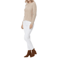 thumbnail image 4 of Yemak Women's Round Neck Long Sleeve Cable Knitted Sweater Pullover MK3312-TPE-L-BD, 4 of 4