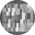 thumbnail image 1 of Ahgly Company Indoor Round Abstract Gray Contemporary Area Rugs, 6' Round, 1 of 1
