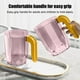 thumbnail image 5 of Cepillo de dientes y taza de enjuague bucal | Vaso de enjuague de baño de plástico duradero Blanco, Verde, Rosa, Gris | 10,5x8,5cm | Fácil de limpiar, diseño engrosado, uso múltiple, 5 of 6